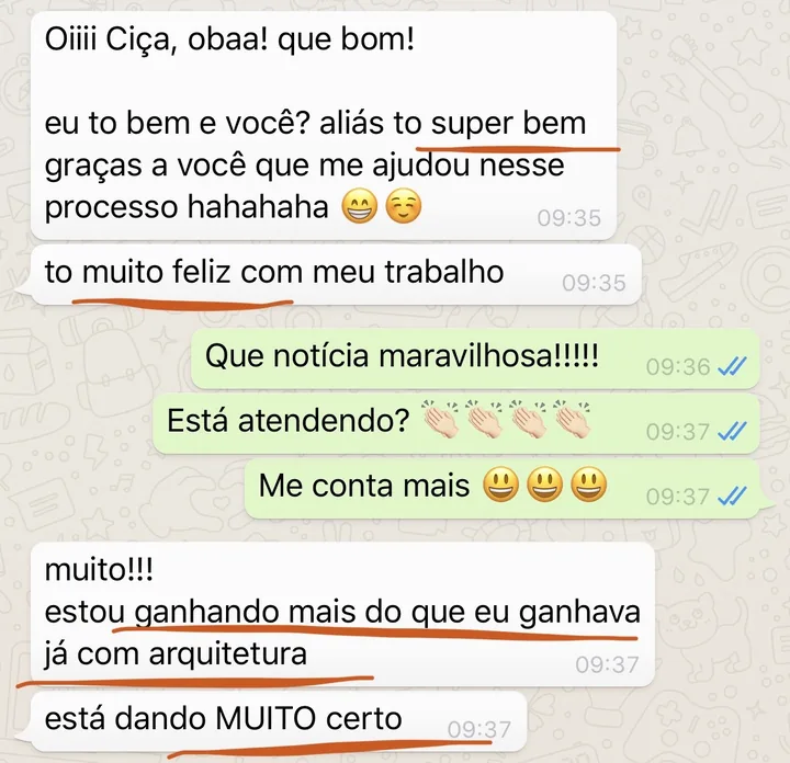 Print do depoimento de Marianne