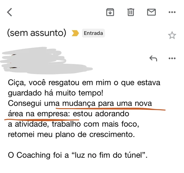 Print do depoimento de Maira