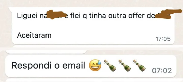 Print do depoimento de Isabela