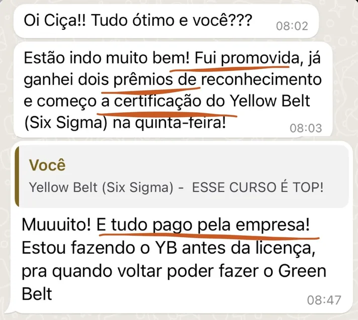 Print do depoimento de Lorena