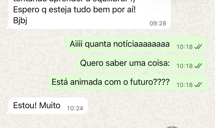 Print do depoimento de Luiza